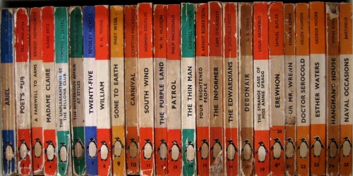 Row of Penguin Books